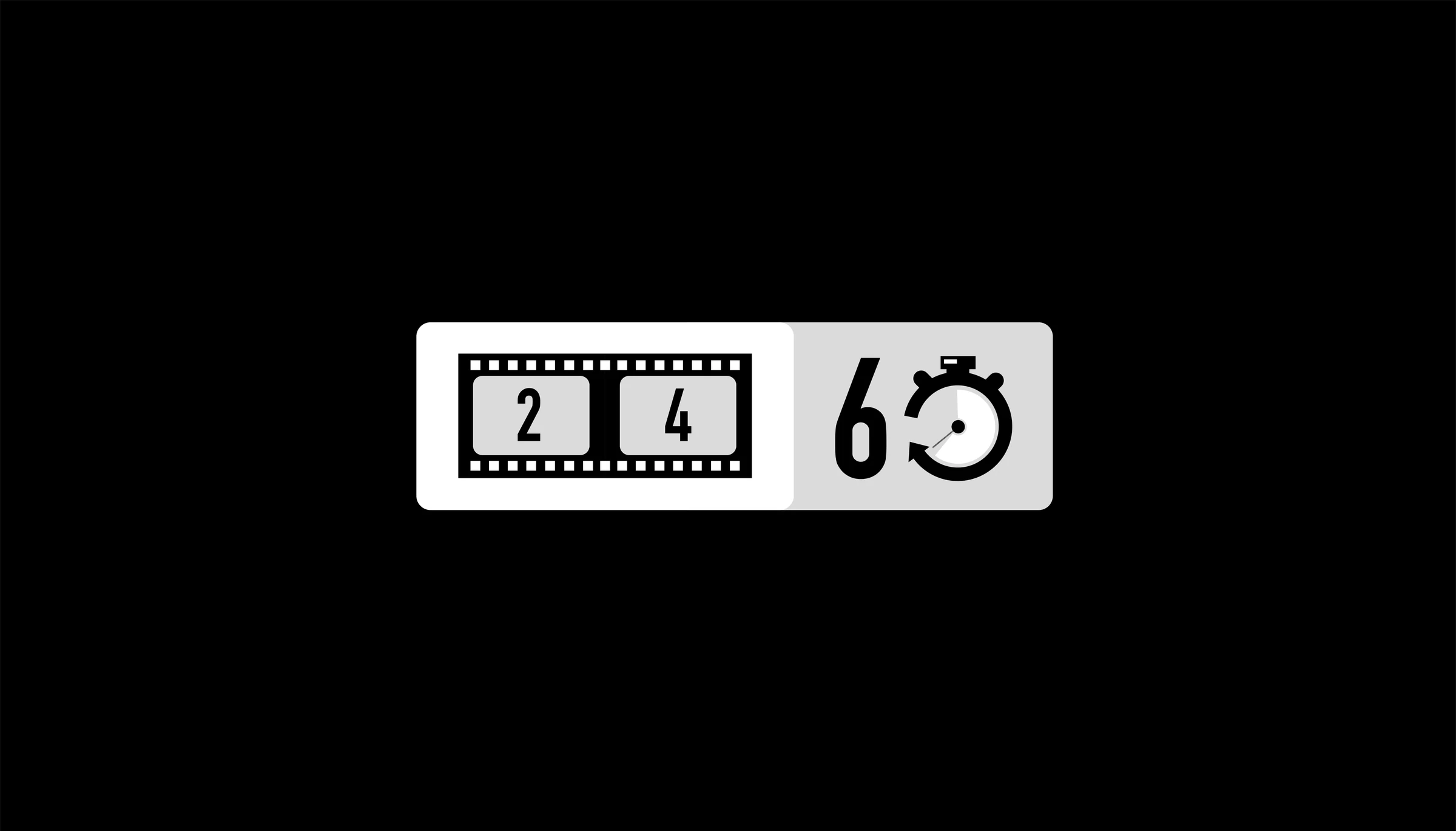 Wide banner art with the 24/60 logo centered on black