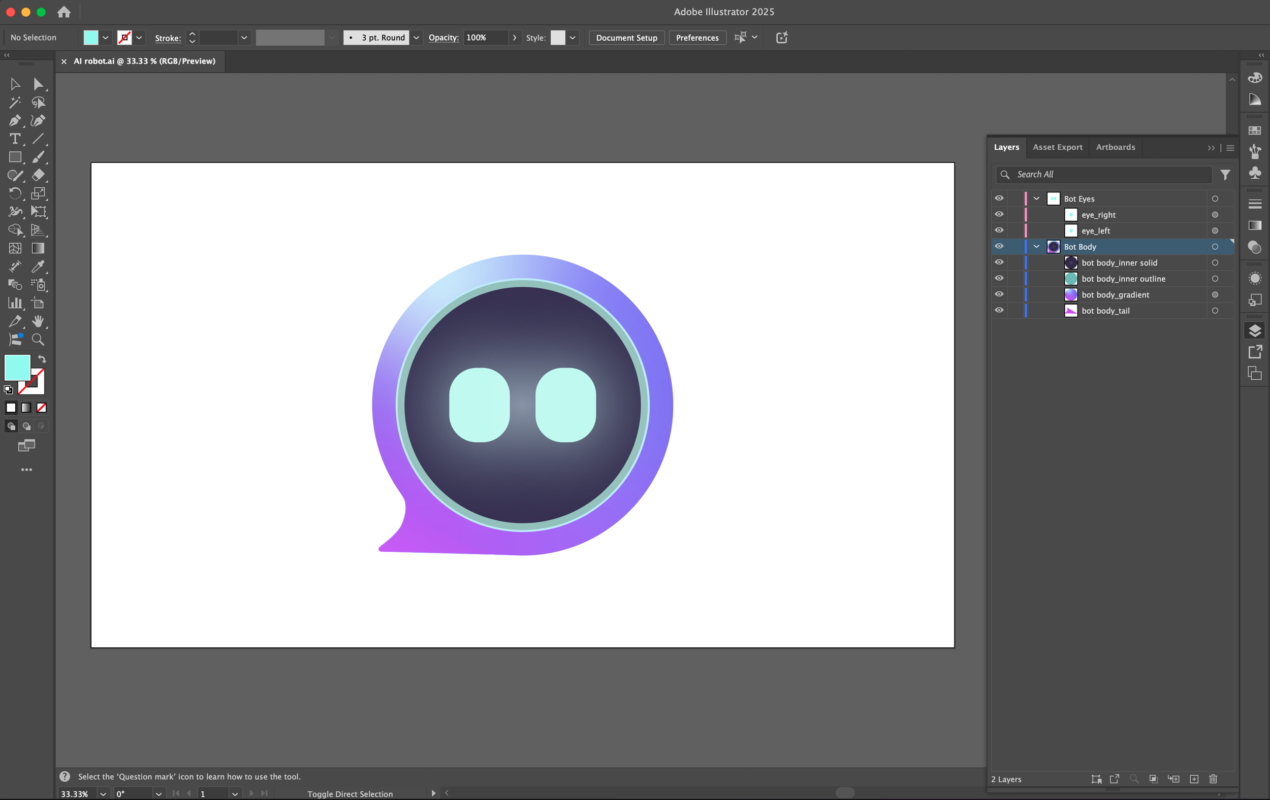Final AI bot design in Adobe Illustrator