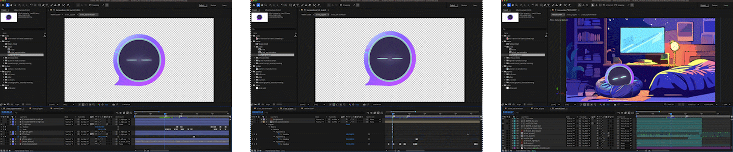 Character animation comps in Adobe After Effects