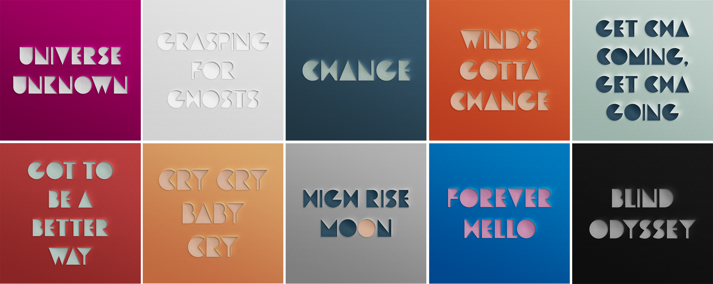 Singles album art used to promote each track individually